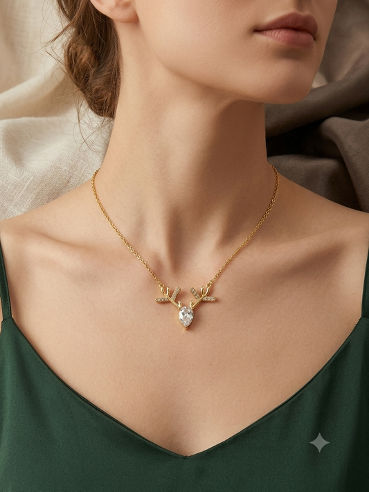 Deer Heart Shaped Necklace