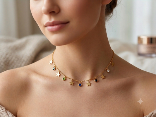 Multicolor Celestial Star Choker