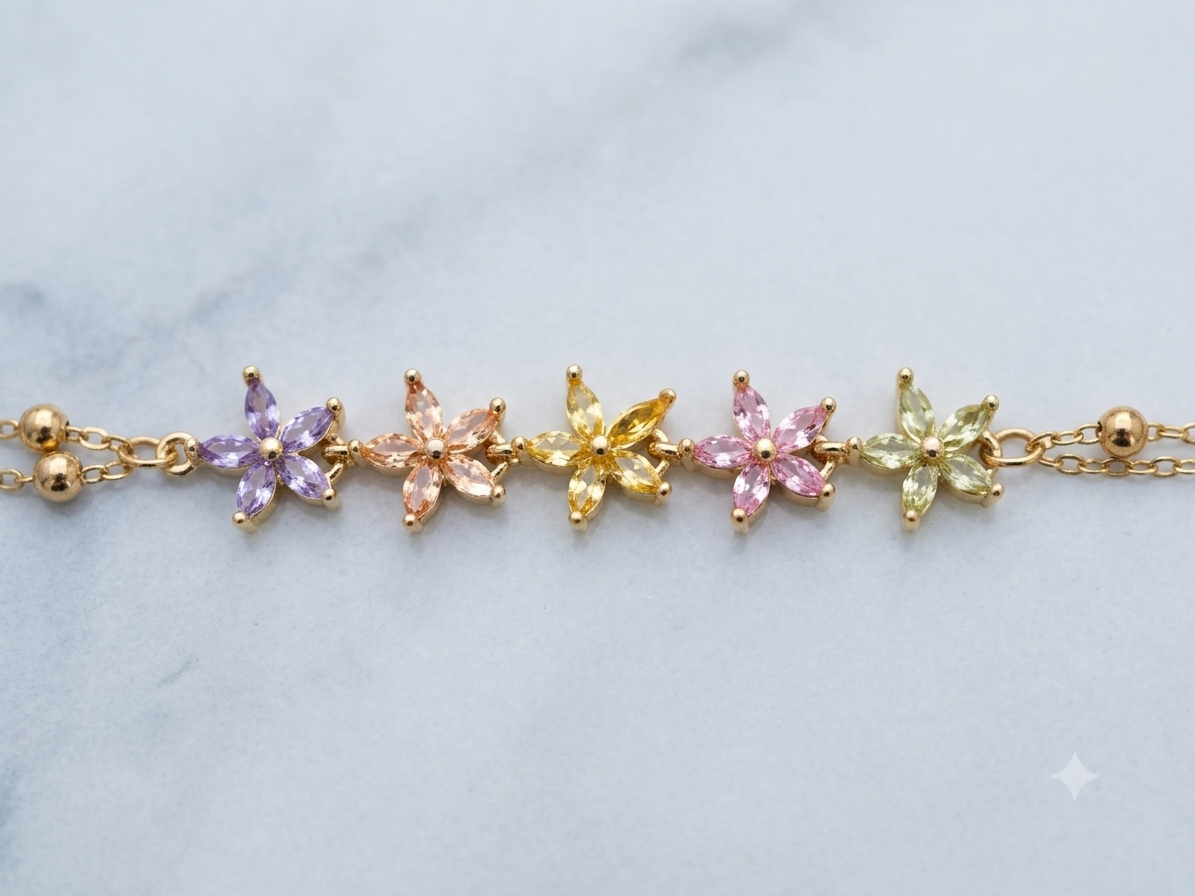 Pastel Bloom Slider Bracelet