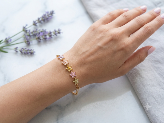 Pastel Bloom Slider Bracelet