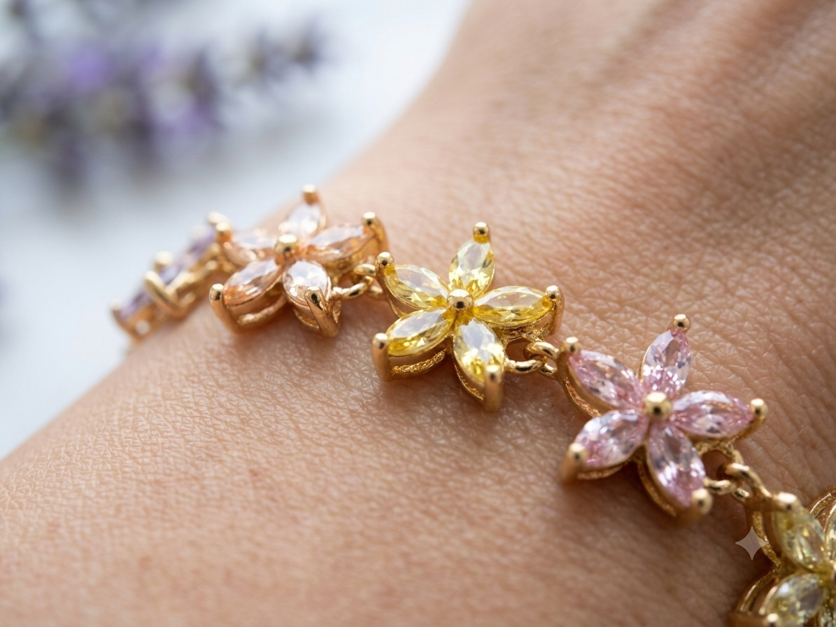 Pastel Bloom Slider Bracelet