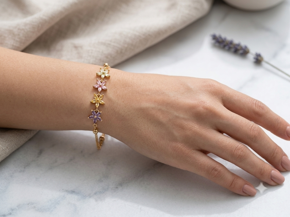 Pastel Bloom Slider Bracelet