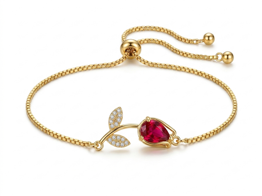Ruby Rose Bloom Adjustable Bracelet